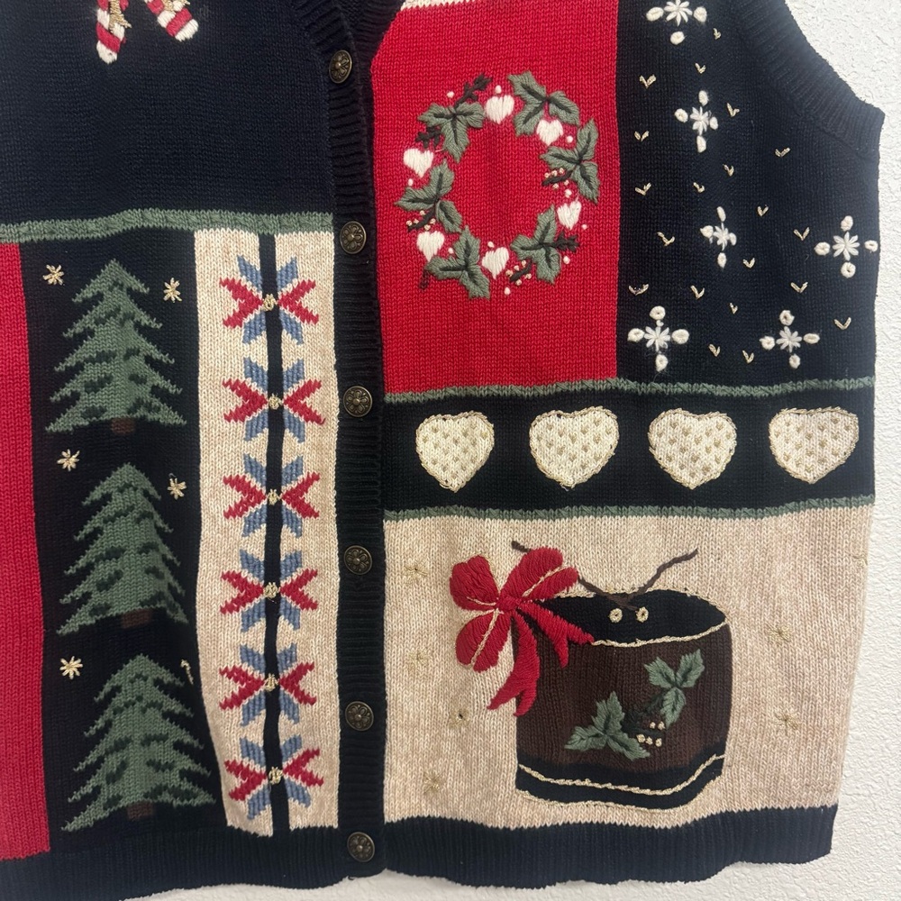 Nutcracker Vintage Size 3X Patchwork Christmas Sw… - image 10